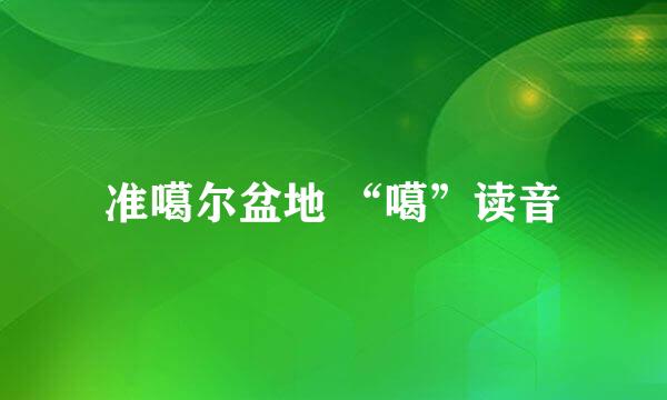 准噶尔盆地 “噶”读音