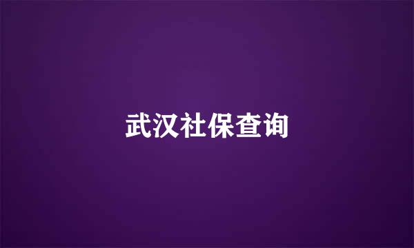 武汉社保查询