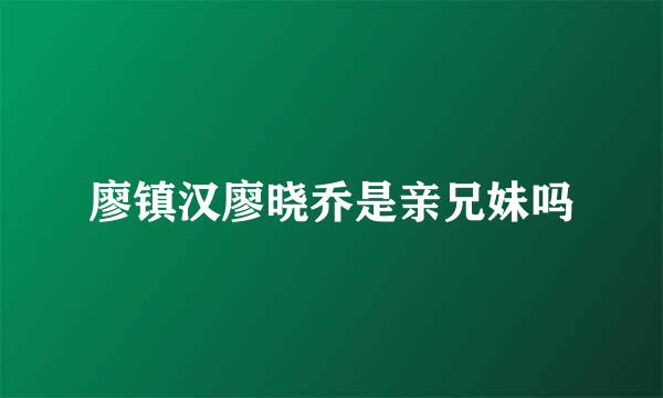 廖镇汉廖晓乔是亲兄妹吗