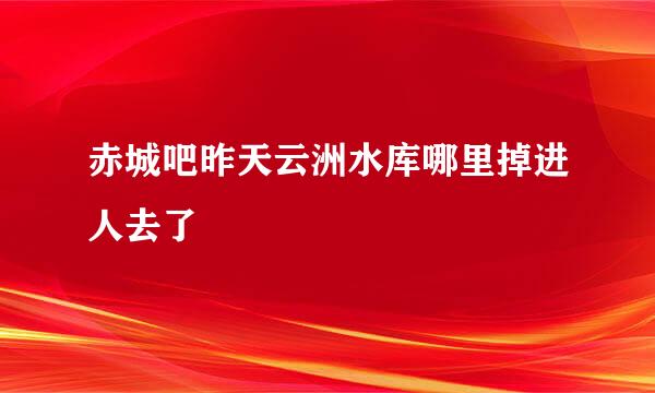 赤城吧昨天云洲水库哪里掉进人去了