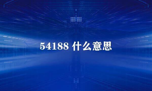 54188 什么意思