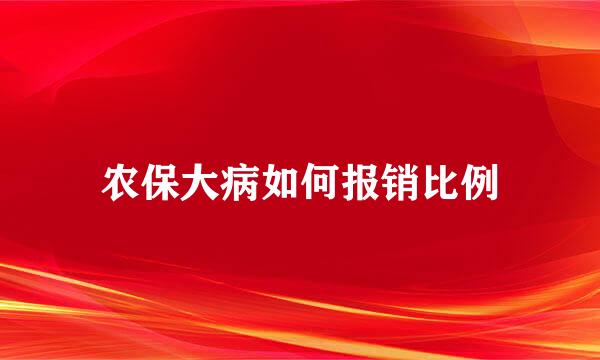 农保大病如何报销比例