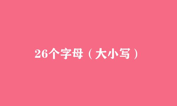 26个字母（大小写）