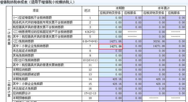 3万以下的销售额是不是只要填小微企业免税销售额，第一栏应征增值税不含税销售额那里是不是不要填了？