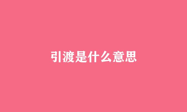 引渡是什么意思