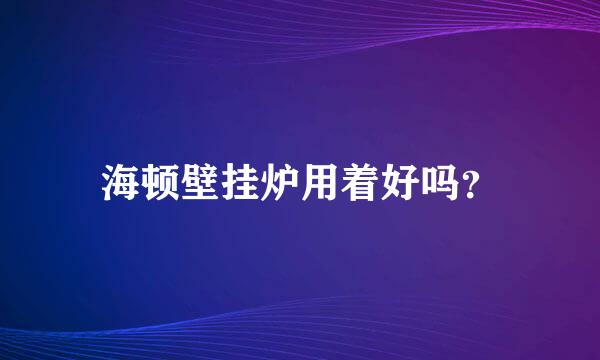 海顿壁挂炉用着好吗？