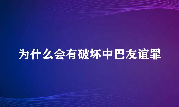 为什么会有破坏中巴友谊罪