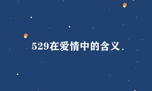 529在爱情中的含义