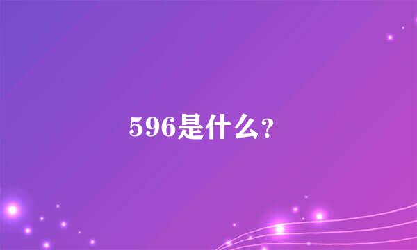 596是什么？