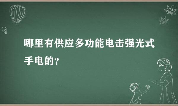 哪里有供应多功能电击强光式手电的？