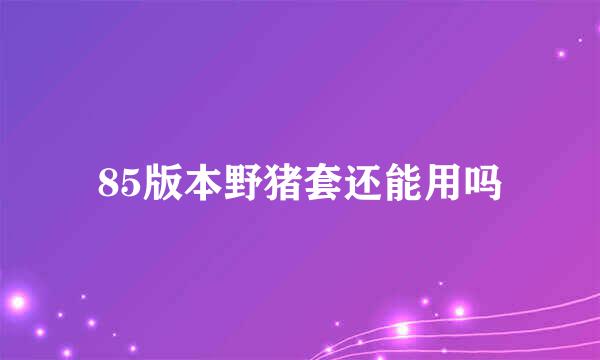 85版本野猪套还能用吗