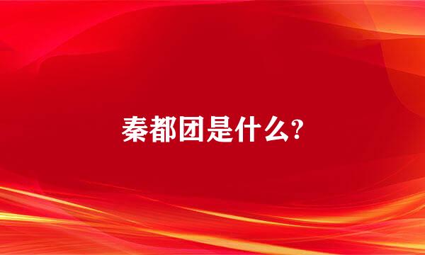 秦都团是什么?