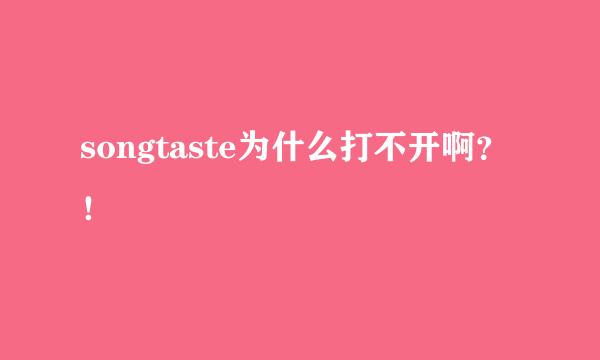 songtaste为什么打不开啊？！