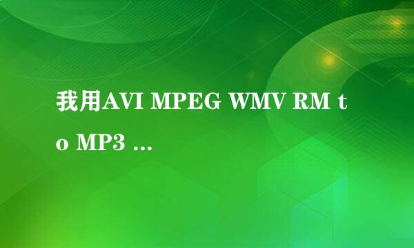 我用AVI MPEG WMV RM to MP3 Converter时不能转