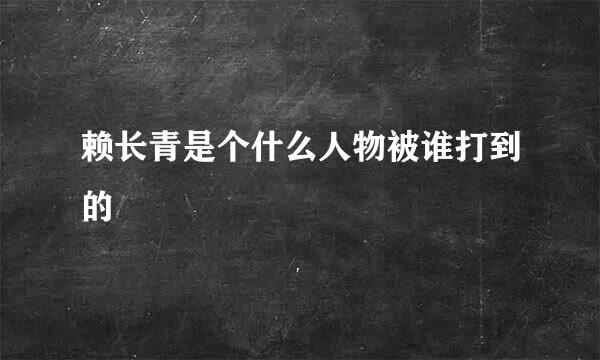 赖长青是个什么人物被谁打到的