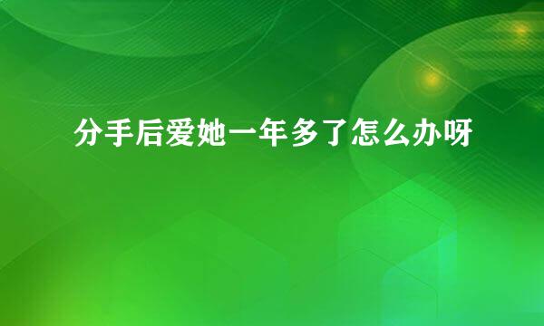 分手后爱她一年多了怎么办呀