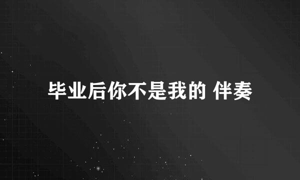 毕业后你不是我的 伴奏