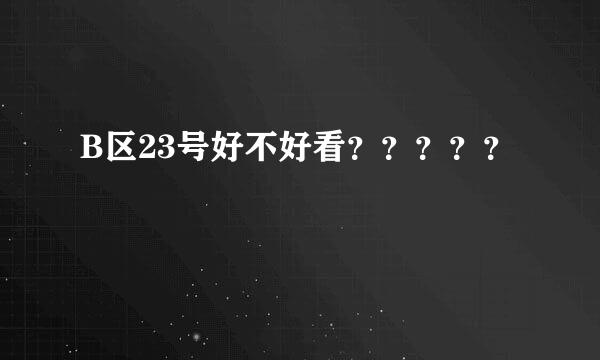 B区23号好不好看？？？？？