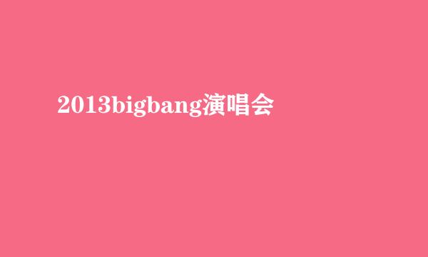 2013bigbang演唱会