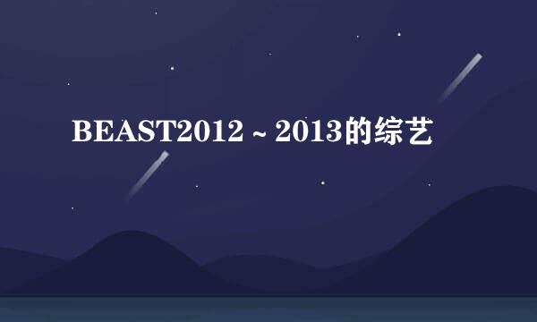 BEAST2012～2013的综艺