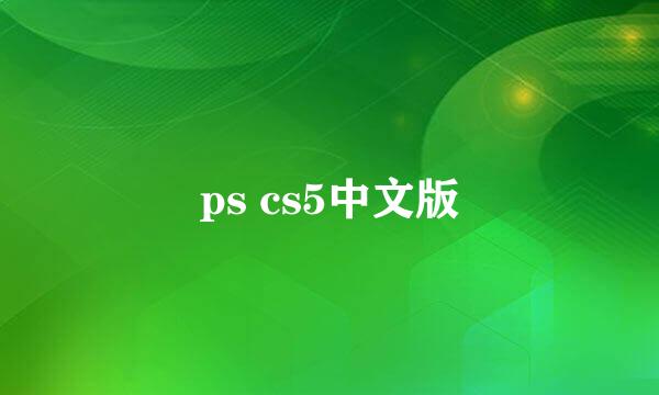 ps cs5中文版