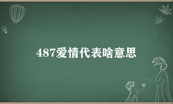 487爱情代表啥意思