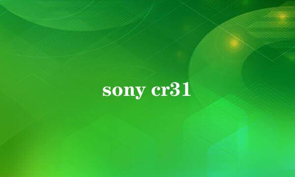 sony cr31