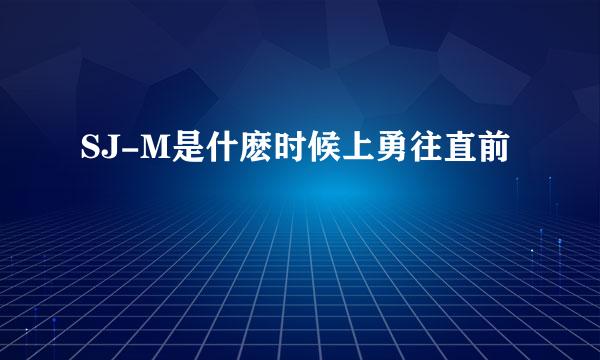 SJ-M是什麽时候上勇往直前