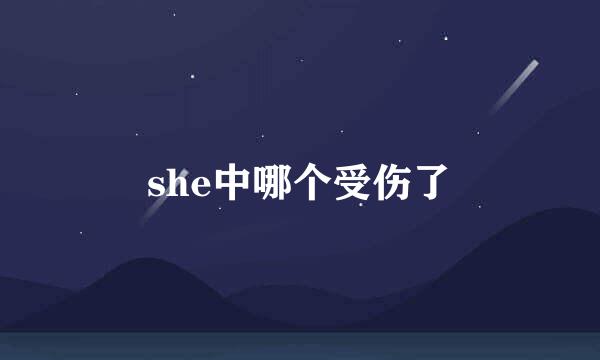 she中哪个受伤了