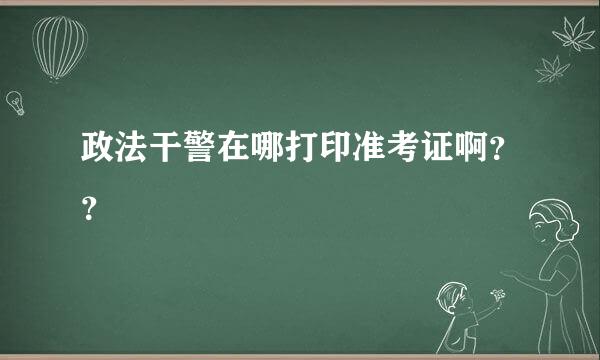 政法干警在哪打印准考证啊？？