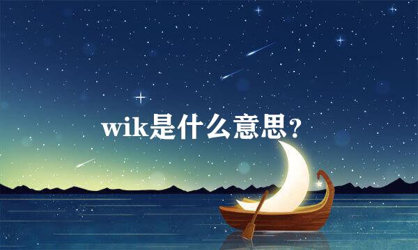 wik是什么意思？