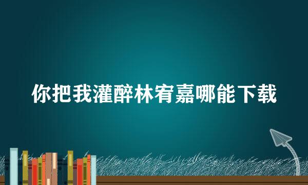 你把我灌醉林宥嘉哪能下载