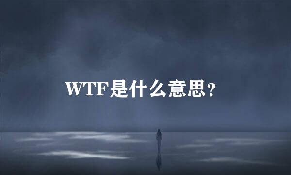 WTF是什么意思？