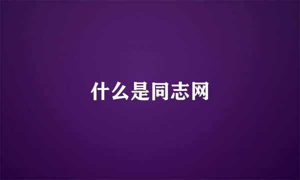 什么是同志网