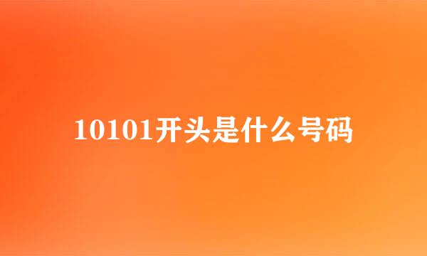 10101开头是什么号码