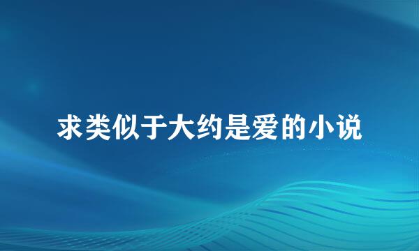 求类似于大约是爱的小说