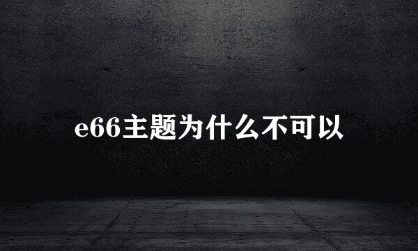 e66主题为什么不可以