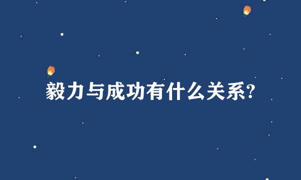 毅力与成功有什么关系?