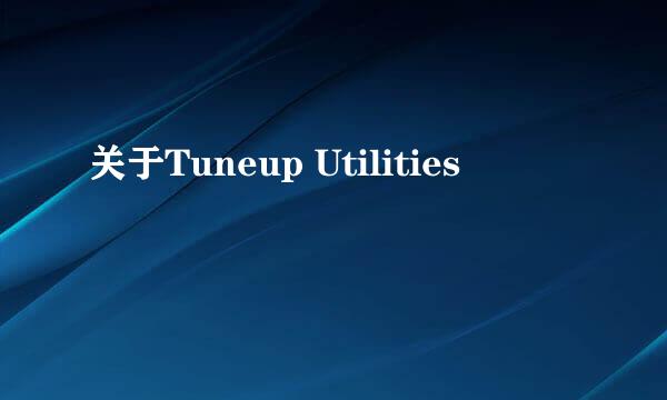 关于Tuneup Utilities