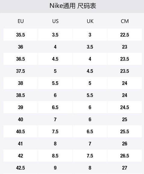 耐克的鞋7.5是多大的？