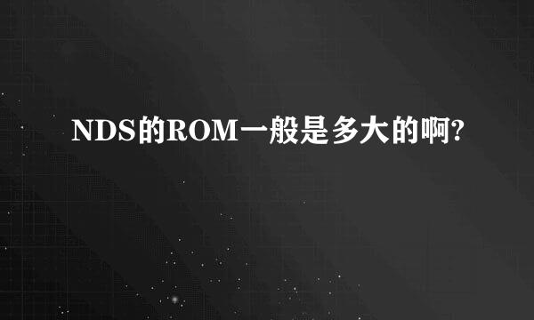 NDS的ROM一般是多大的啊?