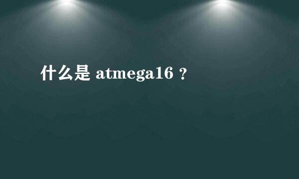 什么是 atmega16 ？