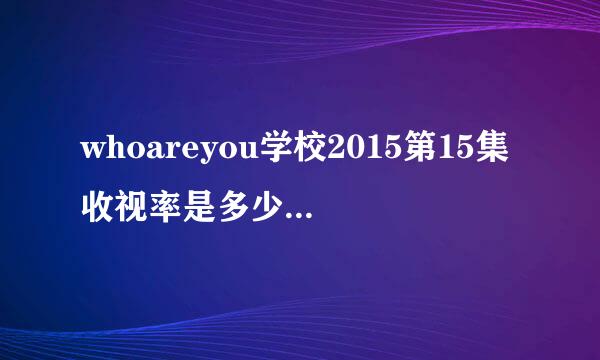 whoareyou学校2015第15集收视率是多少 学校2015大结局剧情剧透