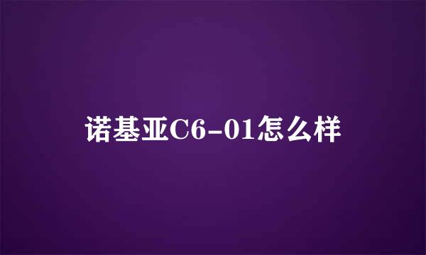 诺基亚C6-01怎么样