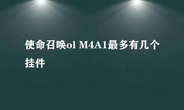 使命召唤ol M4A1最多有几个挂件