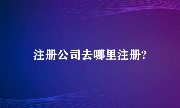 注册公司去哪里注册?