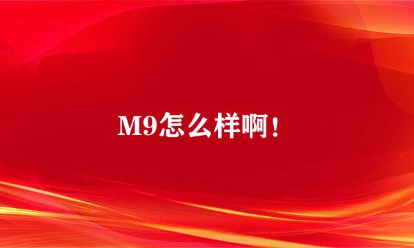 M9怎么样啊！