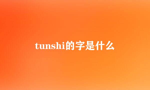 tunshi的字是什么