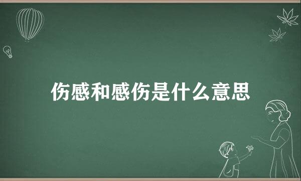 伤感和感伤是什么意思