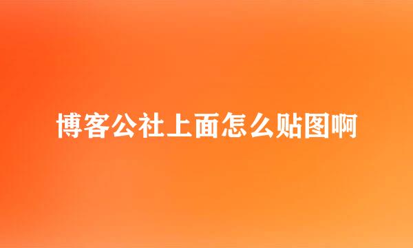 博客公社上面怎么贴图啊